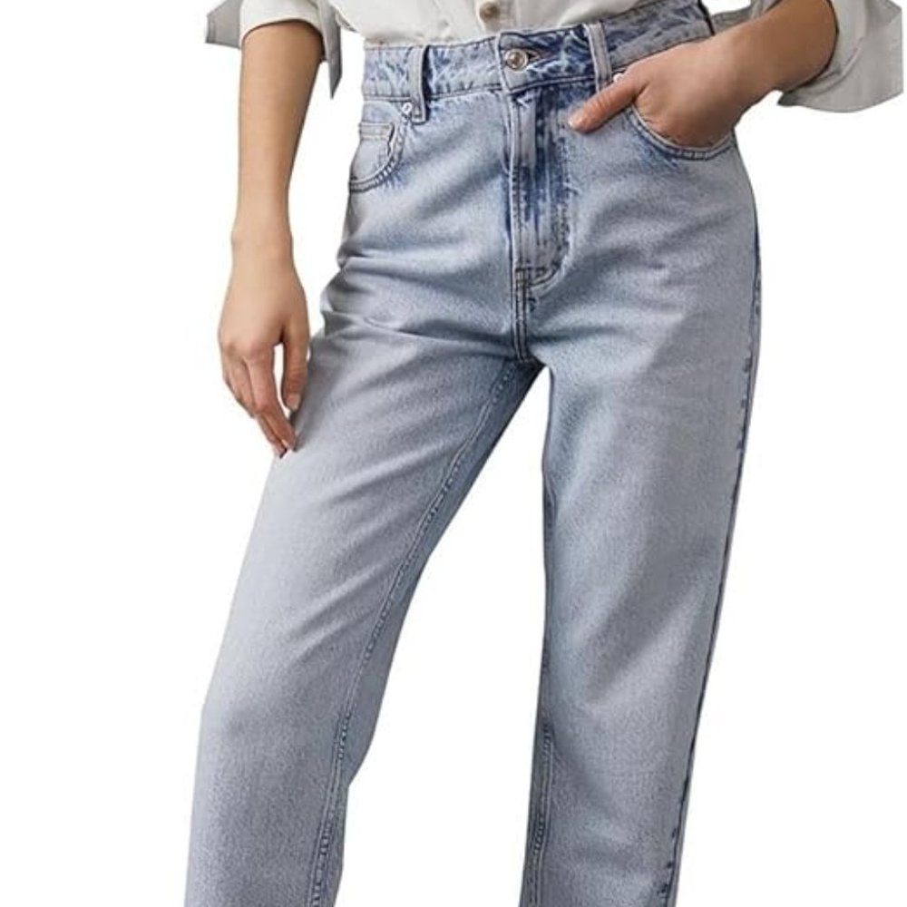 We The Free High-Rise Light Stonewash Mom Jeans